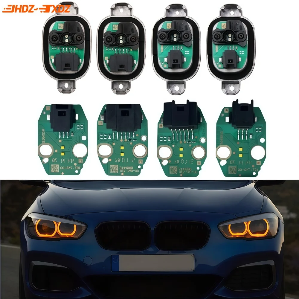 

Yellow Angel Eyes DRL Boards 63117428425 For BMW 1 Series F20 F21 LCI 2016-2019 Blue Amber LED Headlight Daytime Running Light