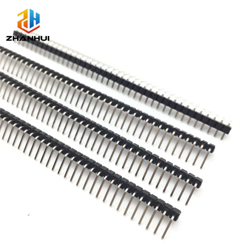 5/10Pcs/lot 2.54mm 1*40p 90 degree Right angle Single Row Male 40 Pin Header Positive PCB Board Connector Pinheader