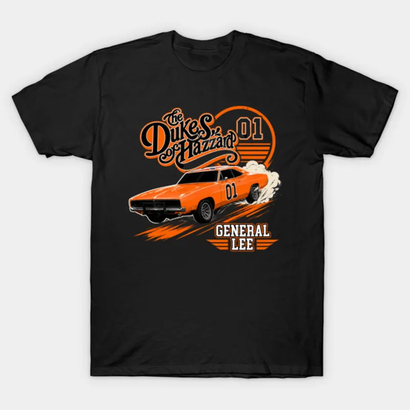 Retro Dukes of Hazzard Vintage Hazzard County Racing Graphic T-Shirt General Lee 01 Muscle Car Tee Classic 80s TV Fan Gift Tops