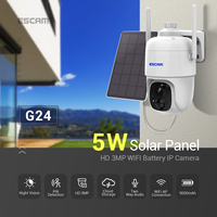 ESCAM G24 3MP 1296P VicoHome APP Solar Power Low Comsunption PTZ IP Dome Camera AI Humanoid Detection Security CCTV Baby Monitor