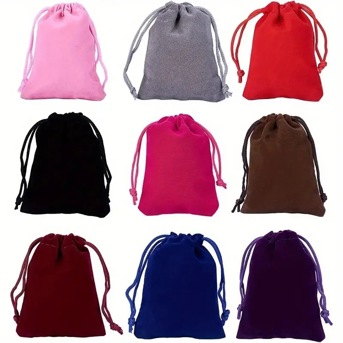 10Pcs 5x7/7x9/ 9x12cm Velvet Bag Drawstrings Pouches Small size Jewelry Gift Display Packing Bags