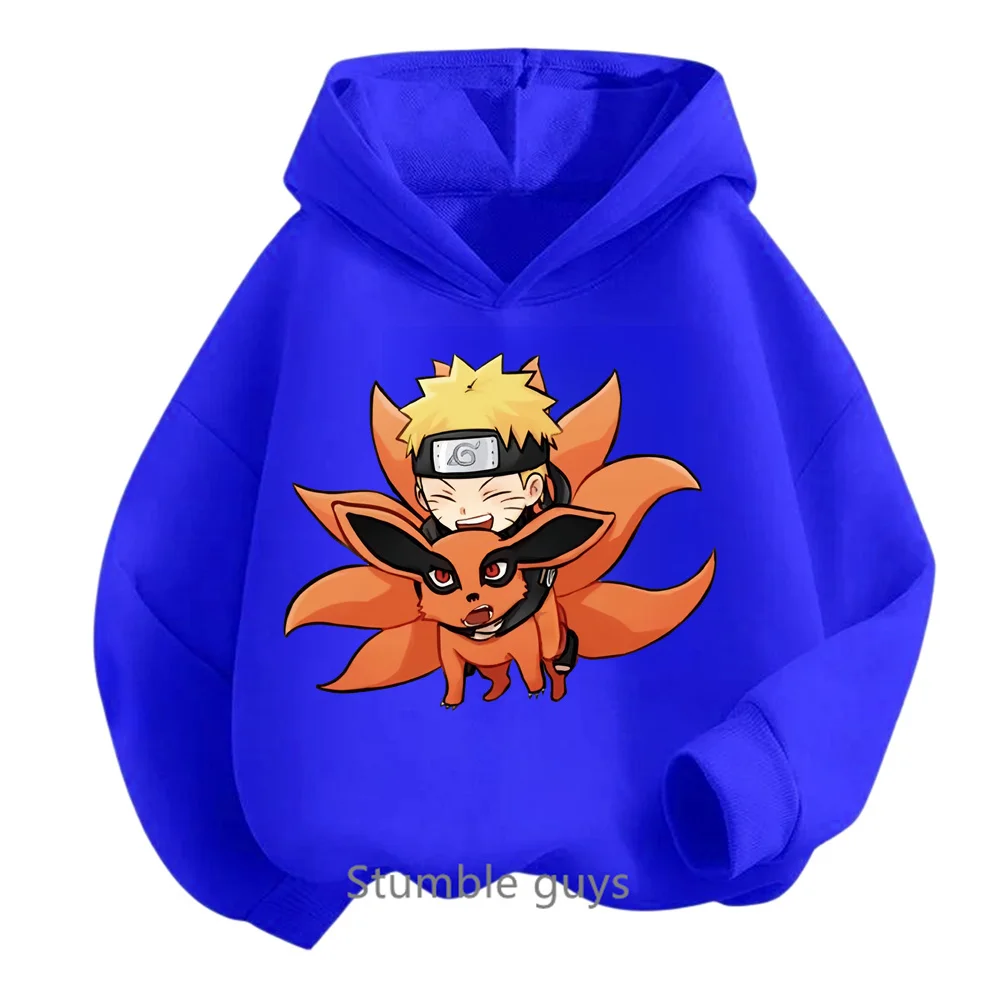 Fashion Narutos Hoodie Kids Clothes Boys Casual Sonic Clothing Cartoon Spring Autumn Hoodie Anime Sasuke Sweatshirt Kakashi Tops