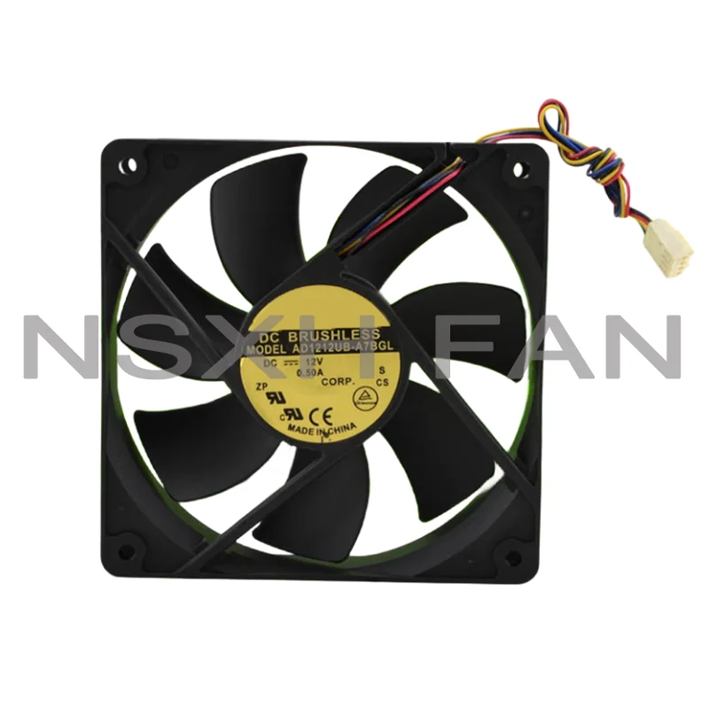 NEW AD1212UB-A7BGL 12025 High Airflow PMW FAN 120X25MM 12V Computer CPU Cooler 12CM 4 Wire Temperature Control Box Fan