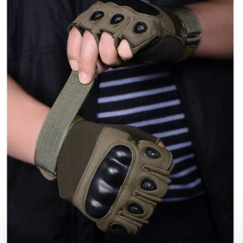 

Wear-Resistant Motorcycle Gloves Vintage Goatskin Leather Racing Finger Mittens Fingerless Anti-Slip Men'S Fingerless Gloves