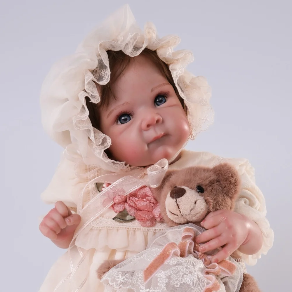 20 inch Lifelike Reborn Baby Doll Cute Vinyl Doll Simulation Newborn Dolls European Retro Baby Dolls Toys Kid Xmas Gift