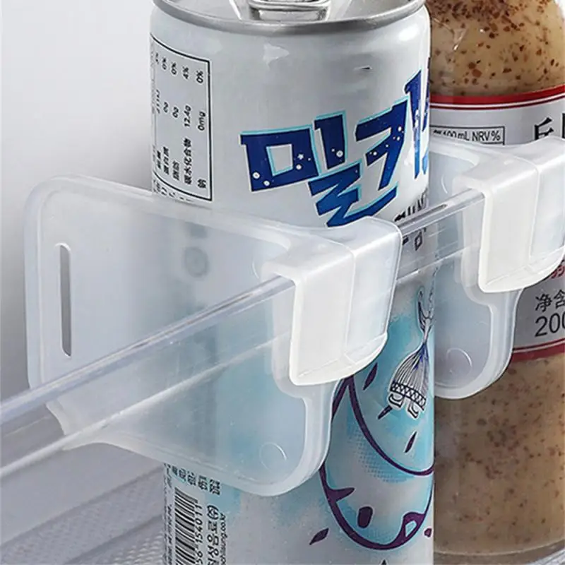 4PCS Fridge Partition Board Portable Side Door Divider Clips Refrigerator Kitchen Bottles Cans Shelf Organizer Home Storage