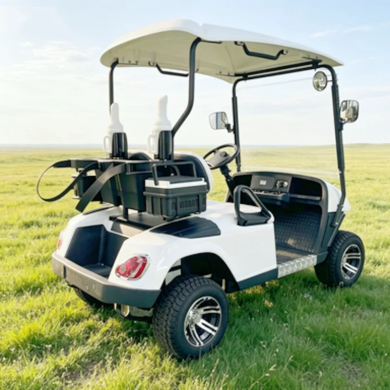All-Terrain Cheap Small Club Off-Road Vehicle 2-Seats 72V Electric Golf Cart Ball Washer Golf Bag Rack And Basket Sand Bucket X2