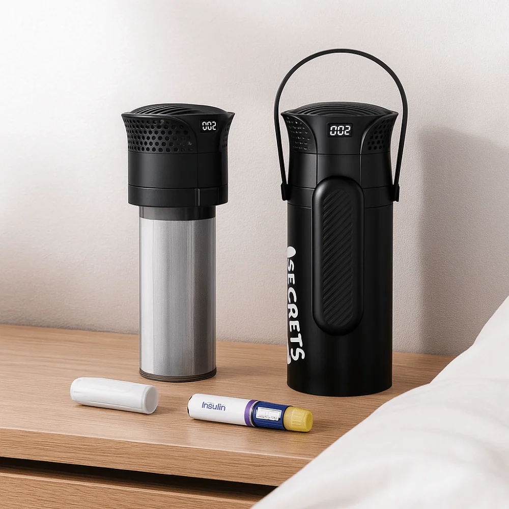 

Rechargeable Insulin Refrigerated Cup LCD Digital Display Portable Design Growth Hormone Refrigerator Large Capacity