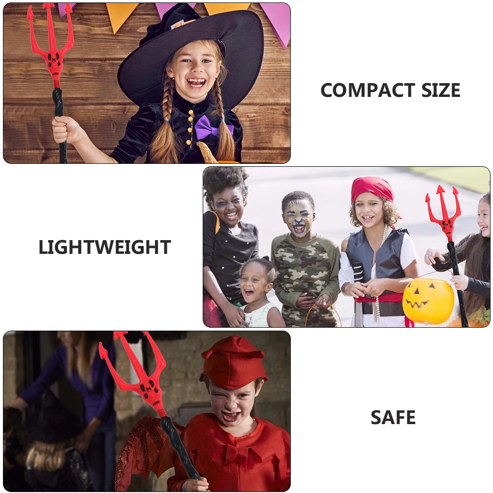 

2pcs Halloween Fork Prop Simulation Weaponry Plaything For Party Carnival Cosplay Costume Stage Festival Plastic Trident