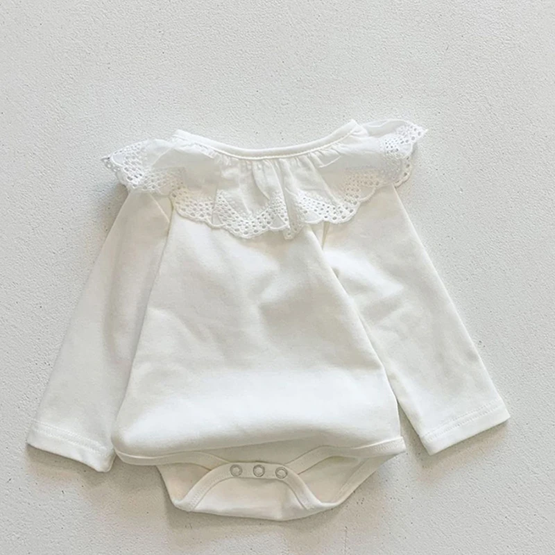 

2025 Baby Girl Romper Long Sleeve Clothes Sweet Lace Newborn Baby Rompers For Girls Jumpsuit Spring Autumn Baby Boys Romper