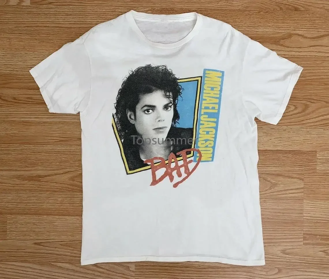 

Vintage 1988 Michael Jackson Bad Us Tour T-Shirt Size Small Rap Tee Concert World Music Pop R&B Five 5 S Prince