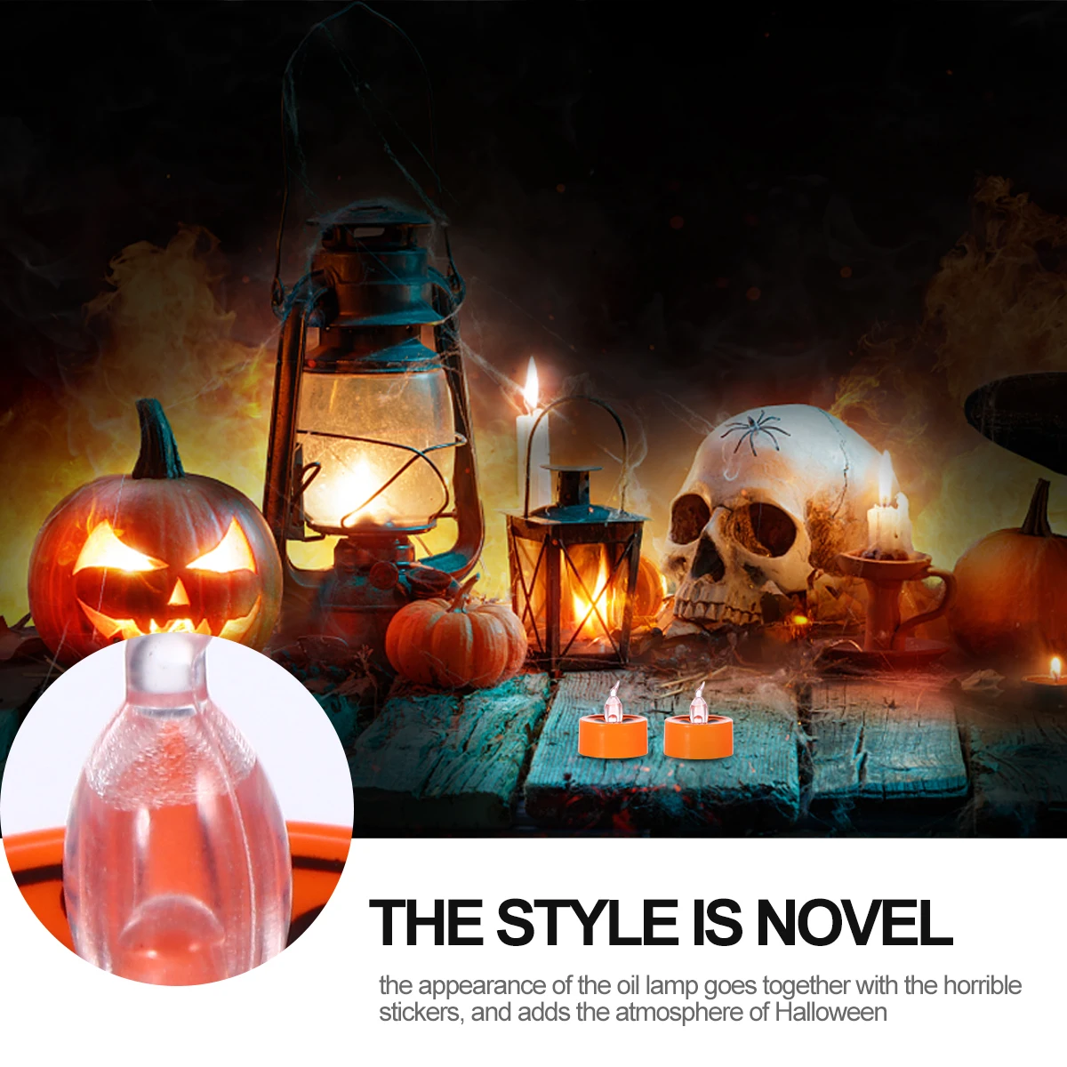 

6pcs C Lights C Lights Flameless Plastic Halloween Decorative LED C les for Party CarnivalsHaunted House