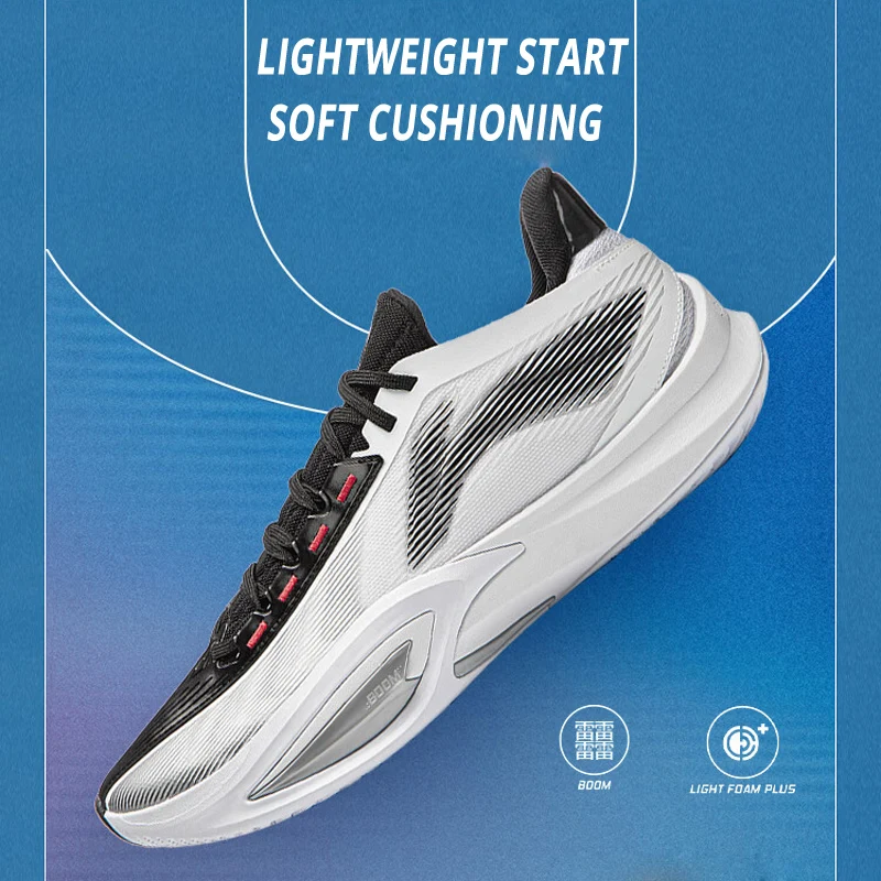 Li-Ning Men's SHINING 3 V2 Court Basketball Shoes BOOM Cushion Lightweight Shock Absorption LiNing Sports Shoes ABPW017