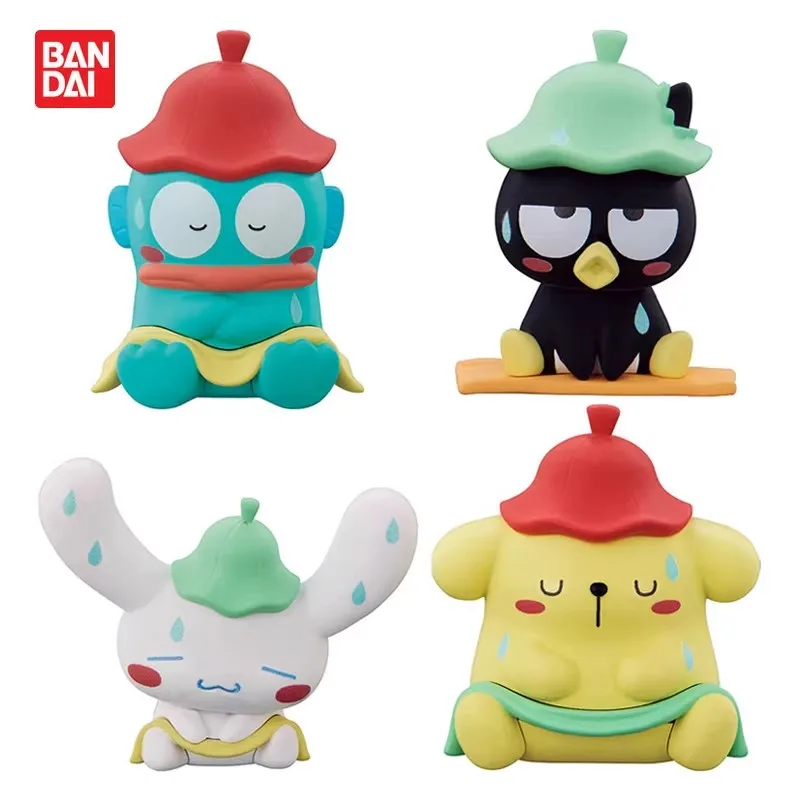 

Bandai Original 4Pcs Gashapon Let's take a sauna Sanrio Characters ハンギョドン Toys For Kids Gift Collectible Model Ornaments