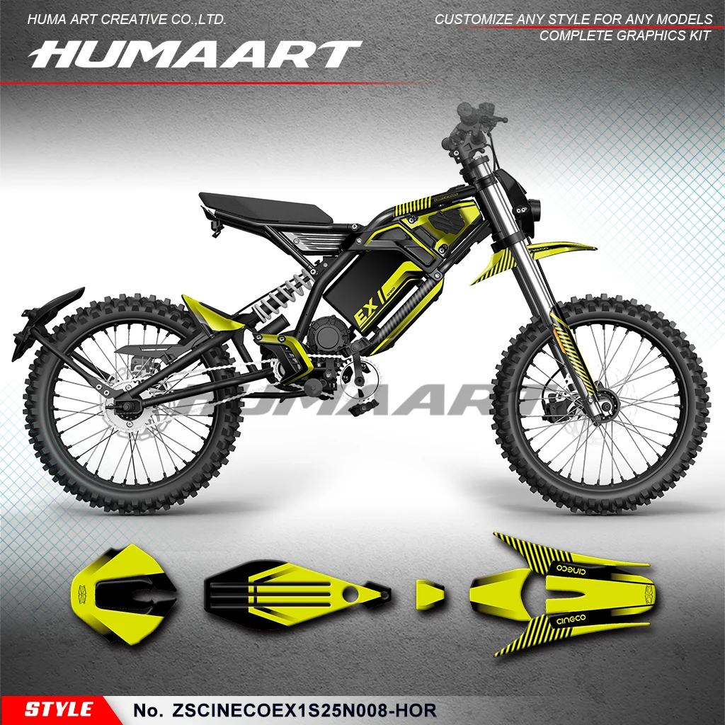 

HUMAART Motorcycle Graphics Vinyl Wraps for CINECO EX1-S EX1-RPO Sticker Kit, Accessories, ZSCINECOEX1S25N008-HOR