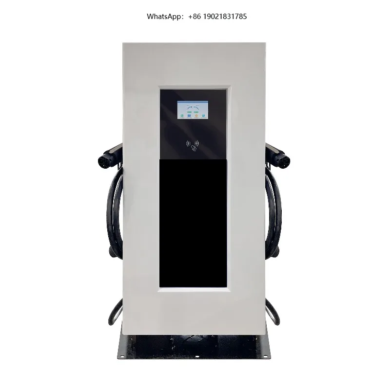Floor-mounted DC fast double  electric vehicle charging station advertising screen 40-80KW OCPP Chademo NACS commercial new T