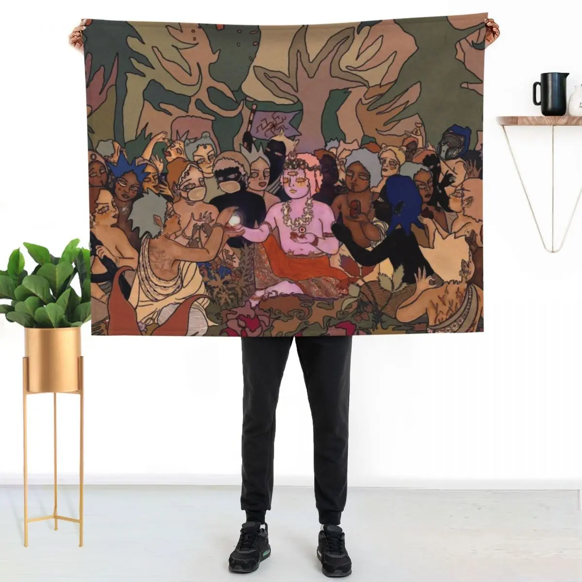 post human survival horror Throw Blanket Soft funny gift Soft Plush Plaid Extra Large Throw Bed linens Hairy Blankets