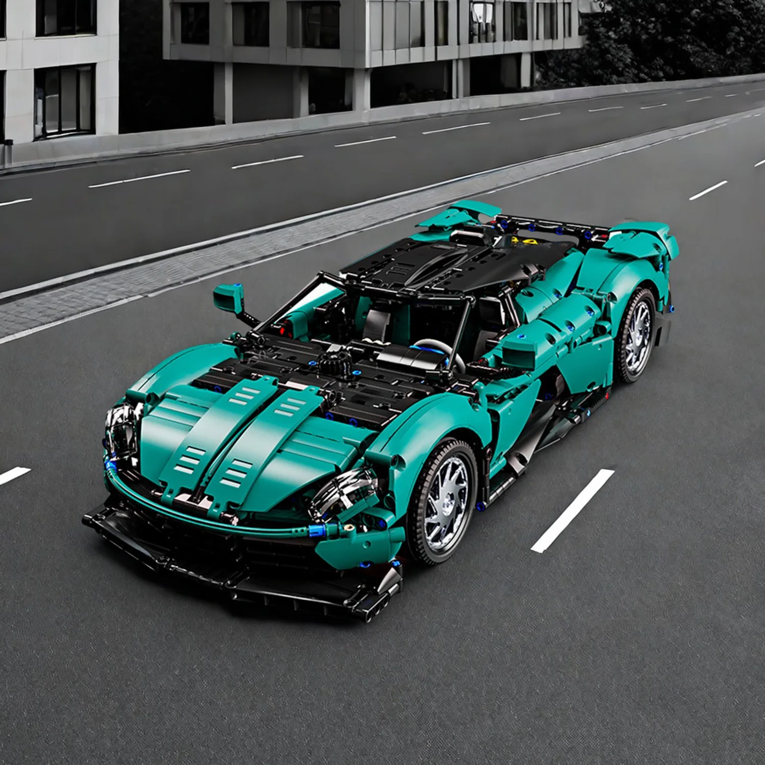 

2111pcs TYCOLE Super Car Toy Model Kit, 1:10 Scale,with Creative Decoration, for 6 Years Old and Up, Christmas Birthday Gift