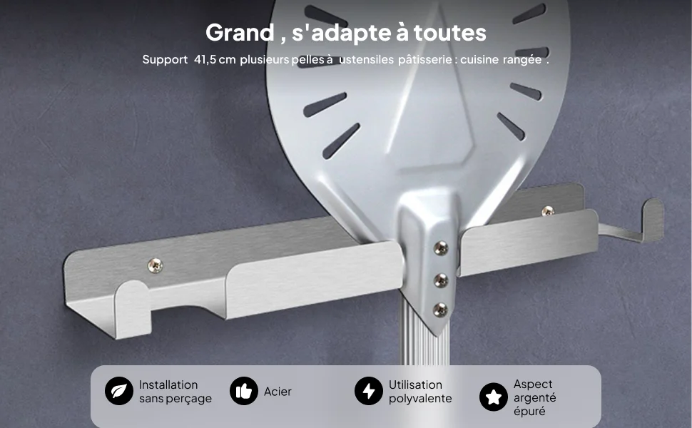 

Настенная стойка для лопаты для пиццы для дома, кухни, магазина, витрина, держатель для инструментов для пиццы