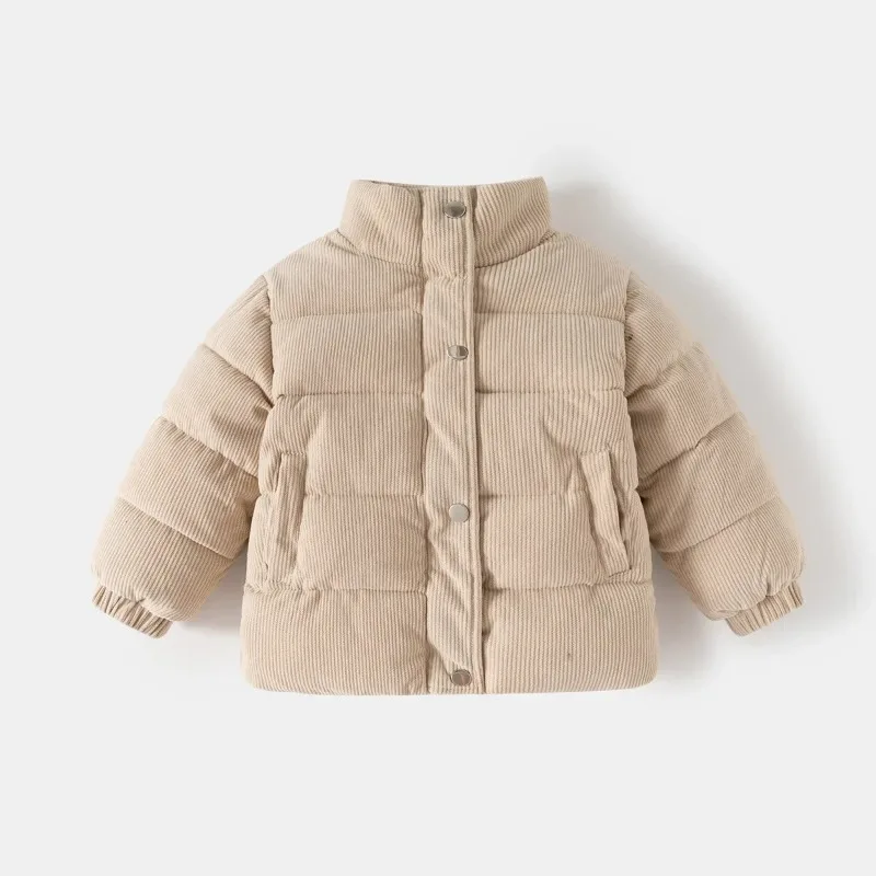 

Kids Clothes Corduroy Fur Coat Turtleneck Boys Fleece Jacket Single Breast Boys Parkas