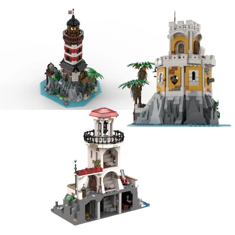 

MOC-127425 (1144 шт.) Пиратский замок DIY сборка мелких частиц строительный блок игрушка модель подарочный набор орнамент