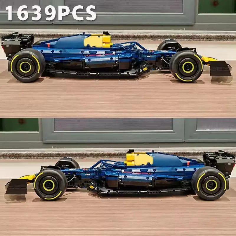 2025 1631pcs Technical 42206 Blue Sport Racing Car Building Blocks City Super Car Bricks Home Birthday Christmas Gifts