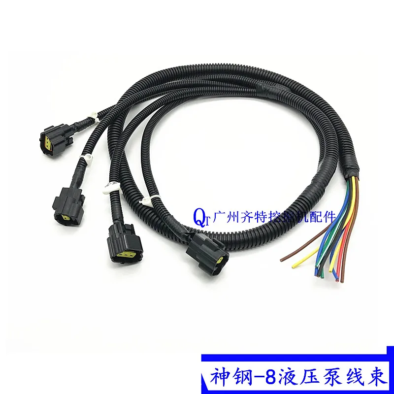 

Free Shipping Excavator Kobelco SK130/200/250/330/350-8 ultra-eight hydraulic pump wire harness, main pump wire speed plug