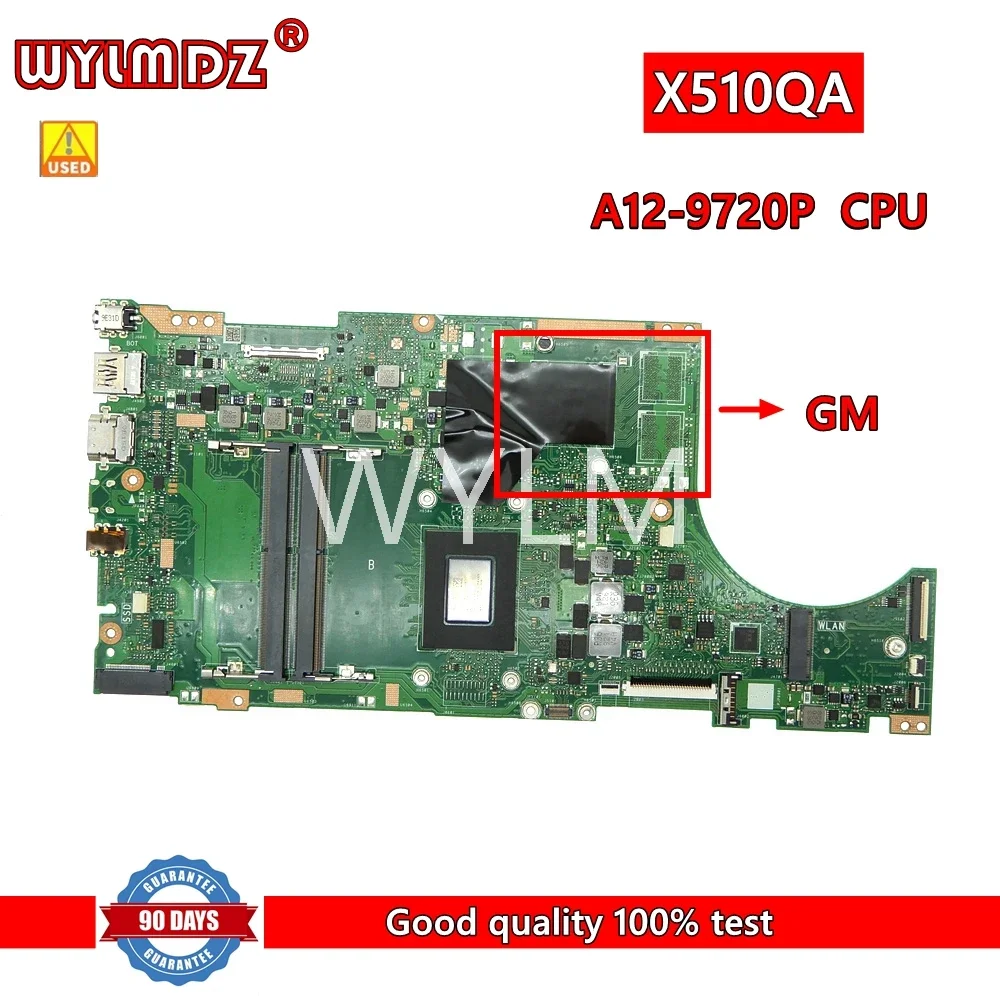 X510QA  A12-9720P CPU notebook Mainboard For Asus X510QA X510QR X510Q X510 Laptop Motherboard Tested