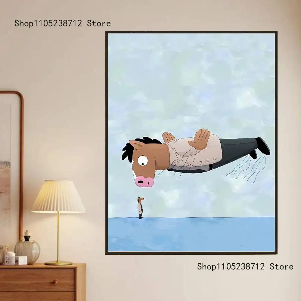 Cartoon B-BOJACKs H-HORSEMAN Poster Prints Wall Art Picture Painting Gift Living Room Restaurant Bar Large Dec Sticker