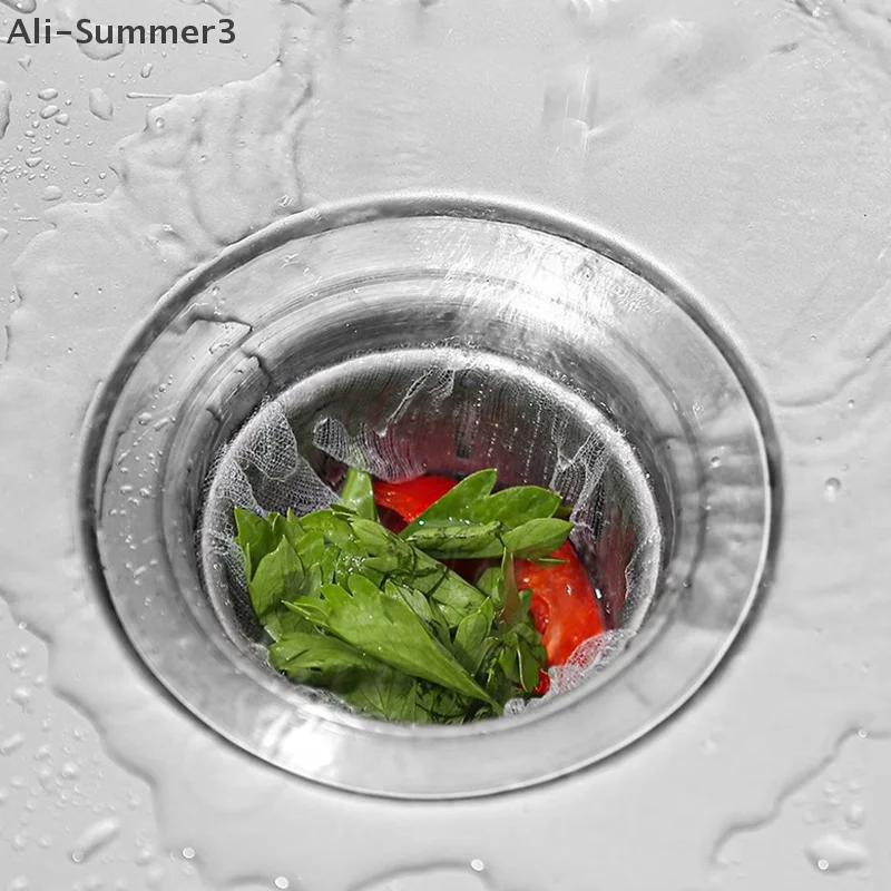 100 Pz/pacco Usa E Getta Lavello Filtro Cucina Fogna Rete Filtro Per La Spazzatura Sacchetto Lavello Filtro Bagno Scarico Capelli Anti-blocco rete