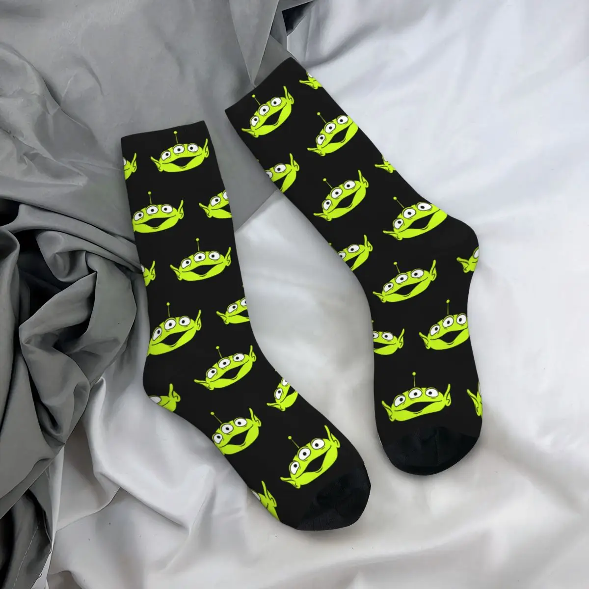 Candy Cane Aliens Toy Story Socks Men Women Polyester Fashion Socks Harajuku Spring Summer Autumn Winter Middle Tube Socks Gift