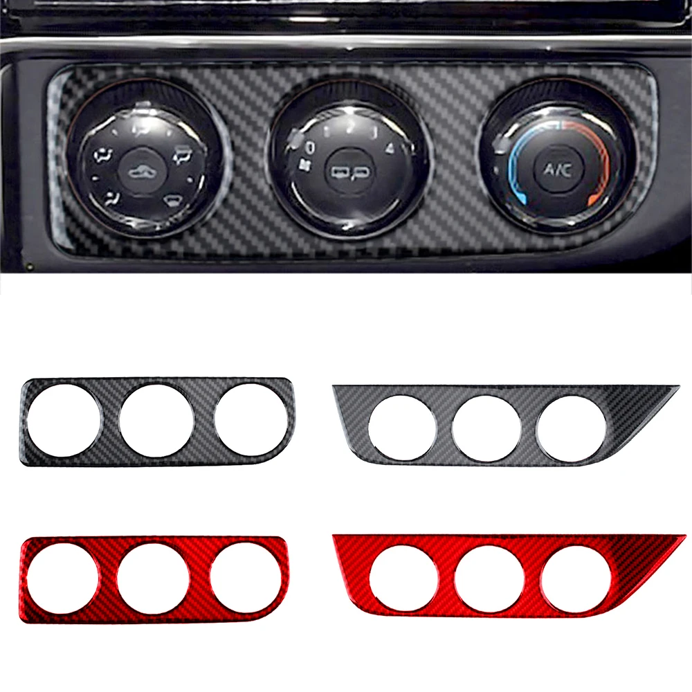 

For Toyota Corolla 2014-2018 Car Air Conditioning Button Strip Carbon Fiber Decorative Sticker