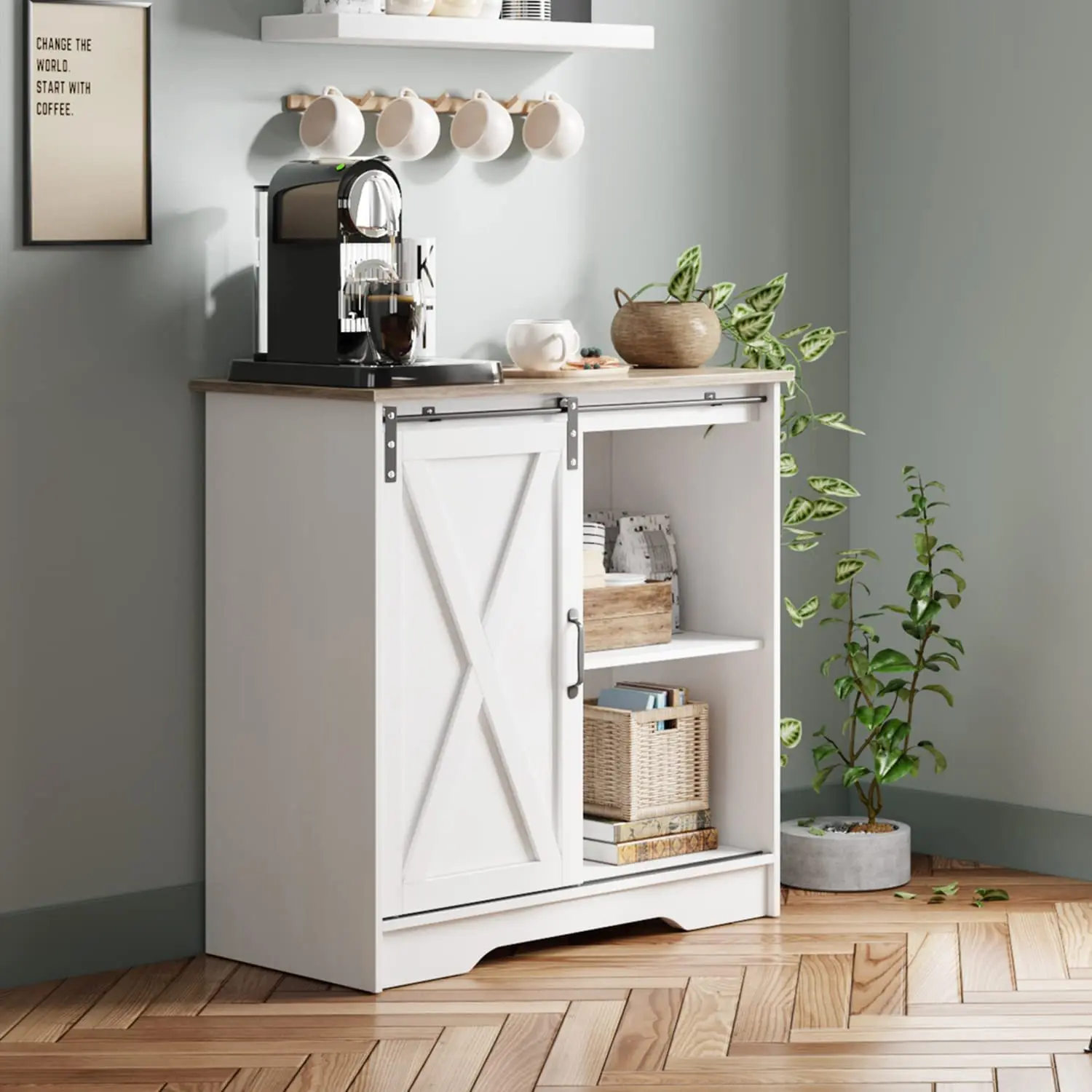 Modern kitchen dining cabinet, minimalist living room versatile tea cabinet