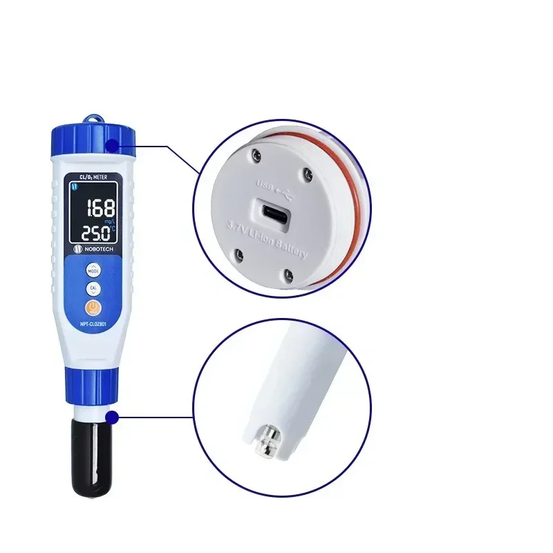 2 in 1 Pen Type Dissolved Ozone Meter 0-20mg/L Portable Residual Chlorine Detector CL O3 Ozone Detector Water Dissolved view 5