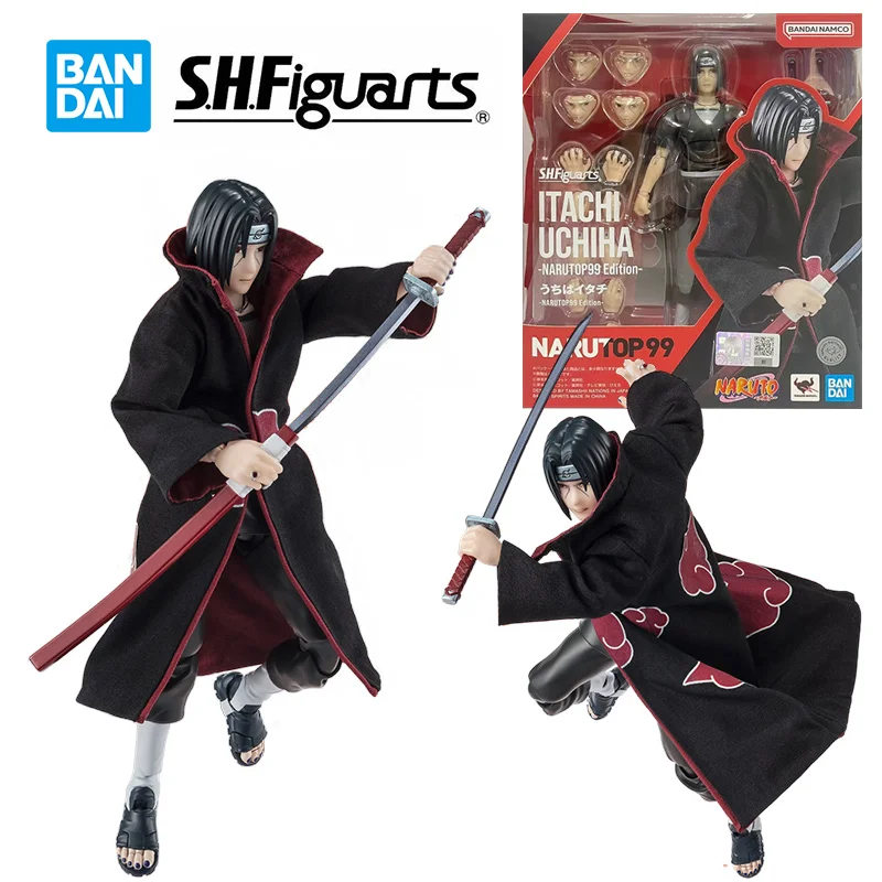 

Bandai S.h.figuarts Itachi Uchiha Narutop99 Edition 16Cm Anime Original Action Figure Model Toy Birthday Gift Collection