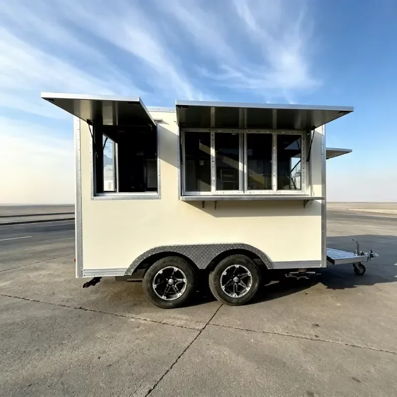 Custom Mobile Container Waterproof Movable Coffee Bar Cart Industrial Design School Restaurant Home Office Outdoor Street