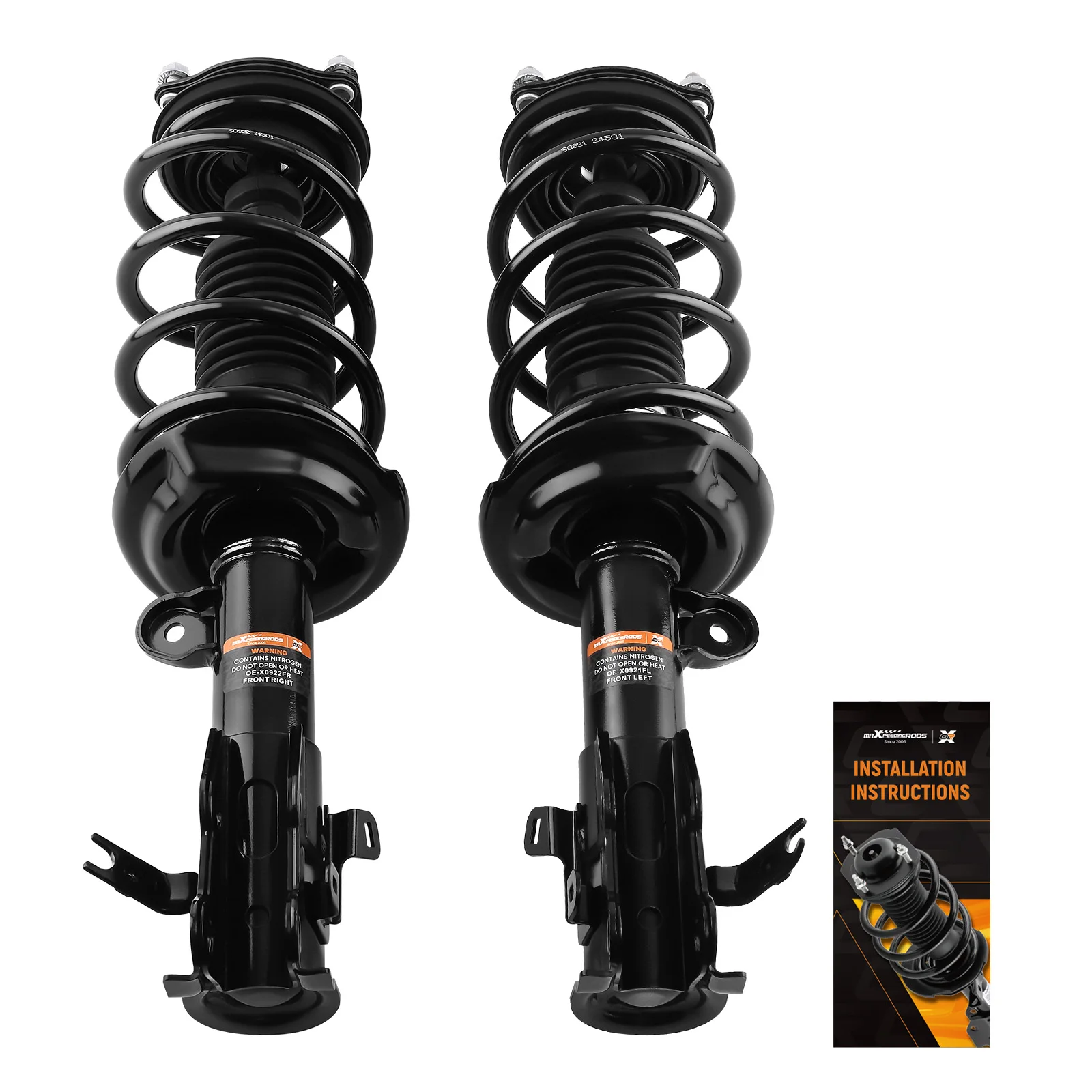 

Set of 2 Front Quick Complete Strut Shocks For 2012 Honda Civic Sedan 1.8L 1.5L