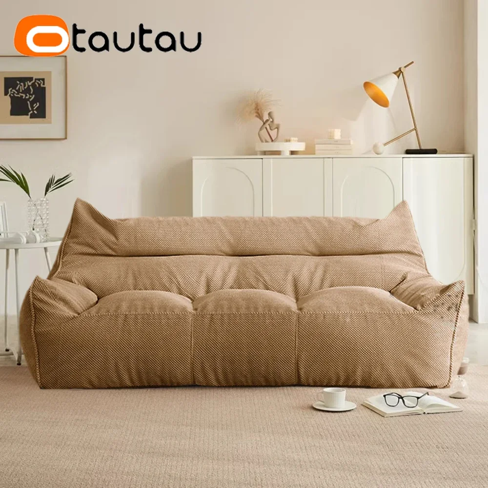 

OTAUTAU 3-seat Soft Cotton Corduroy Bean Bag Cover SF183【No Filler Inside! You Need To Buy Filler By Yourself !】