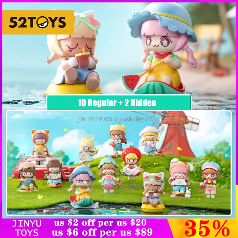 

52TOYS Kimmy&Miki Outing Diary Series Blind Box Cute Anime Action Figure Kawaii Model Girls Birthday Gifts Kid Toys Collectible