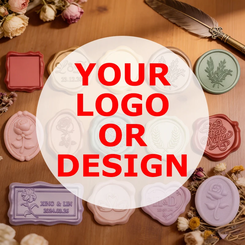 

2.5cm Different Shape Custom Self-Adhesive Wax Seal Stickers Personalized Logo Seals for Diy Scrapbook Envelope Card Decor
