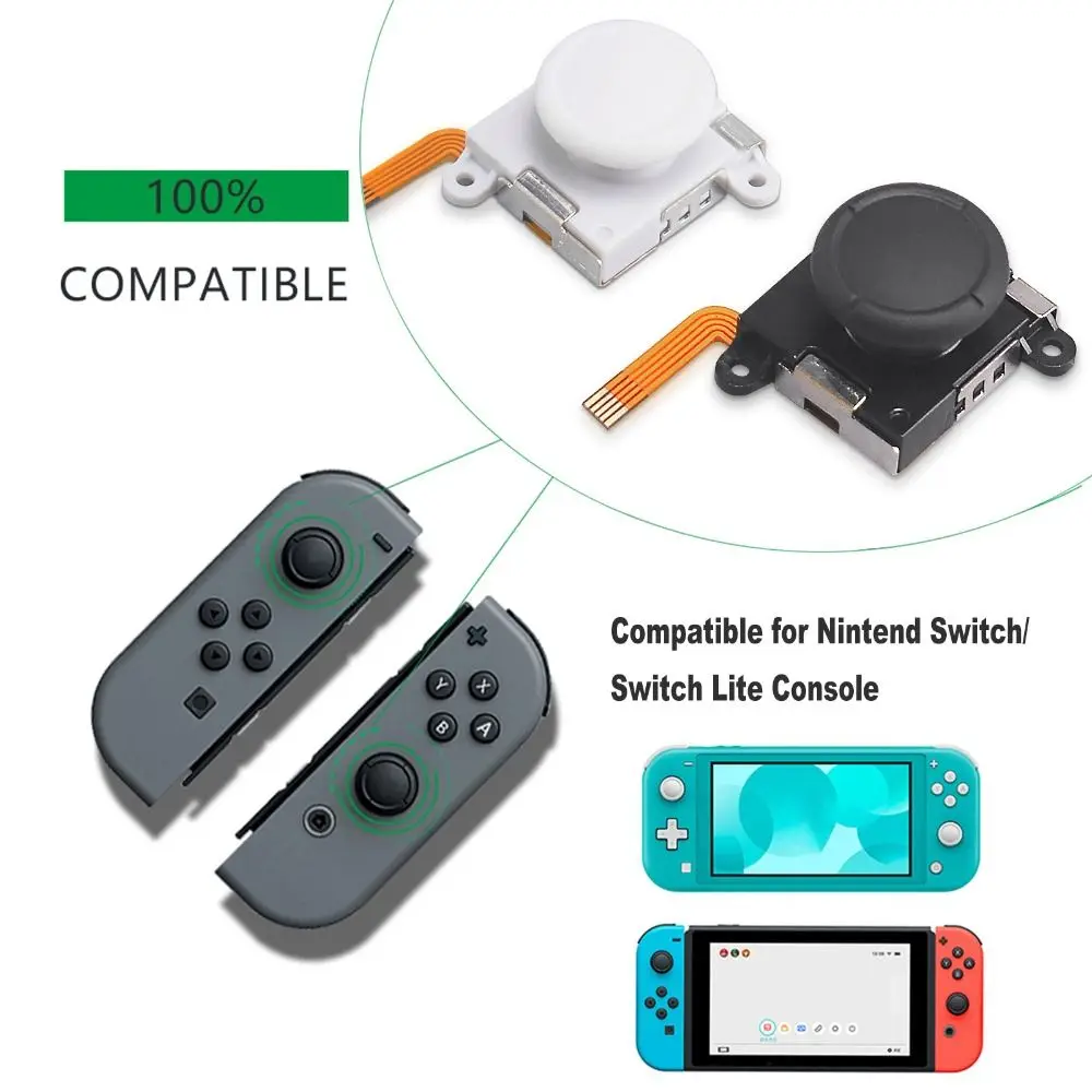 Anti-Drift TMR Electromagnetic Joystick High Precision Durable Rocker Replacement 3D Analog for PS5/PS4/Xbox/Switch Pro