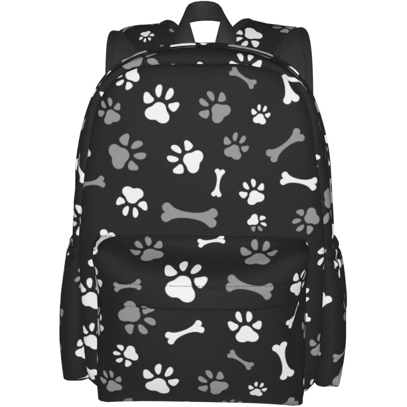 

Dog Paws And Bones Laptop Backpack For Men Women, Animal Footprints Lightweight Daypack Bookbag For Daily Commutes Business