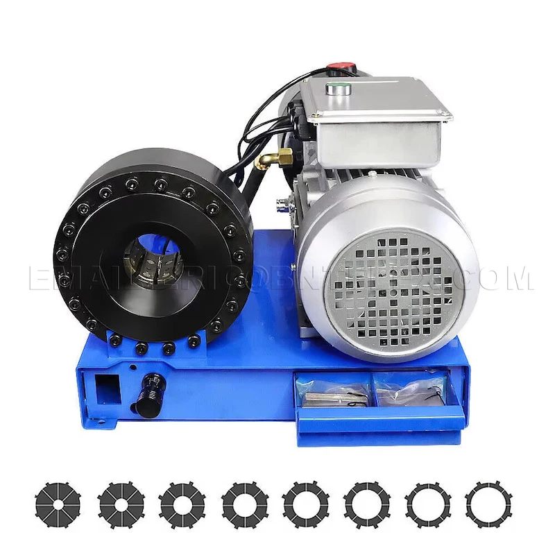 

1 inch 2SN Electric High Pressure Hydraulic Hose Crimping Machine Hose Pipe Crimper Shrink with 8 sets of dies