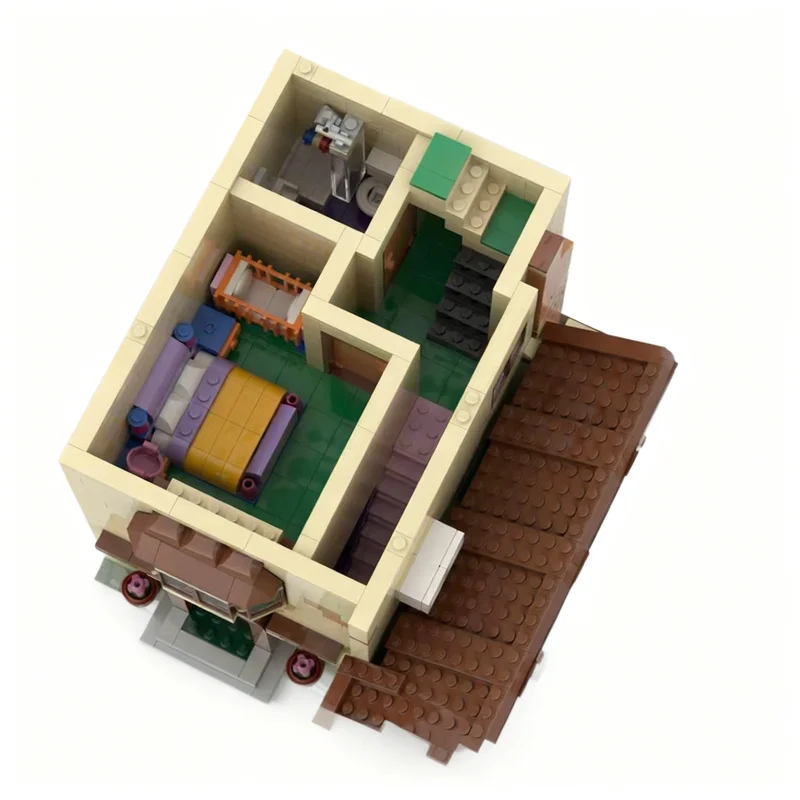 2036pcs MOC Modular Simpsons House Model Building Blocks Toys Construction Christmas Gift Birthday Idea Brick Education Kids