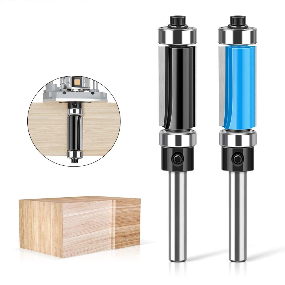 

6 мм 1/4 "хвостовик с двойным валом, ремонтный кромкорез, деревообрабатывающий фрезерный станок, торцевой верхний и нижний подшипник, фрезерный станок для гонга, инструмент