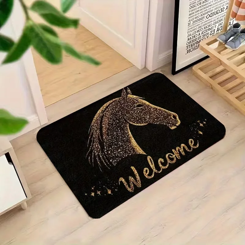 The Floor Mat Is Full of Vitality The Carpet Is Horse Running Straps Red Tails Home Decoration During The Lunar New Year Rugs