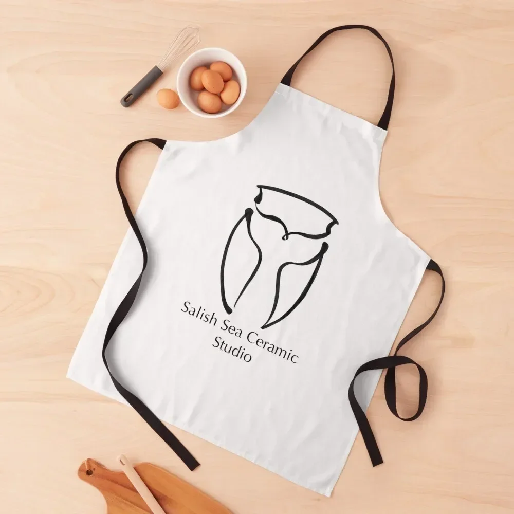 

Salish Sea Ceramic Studio Logo Apron bib Hairdressing Hairdresser Accessories For Girl waterproof for women Apron