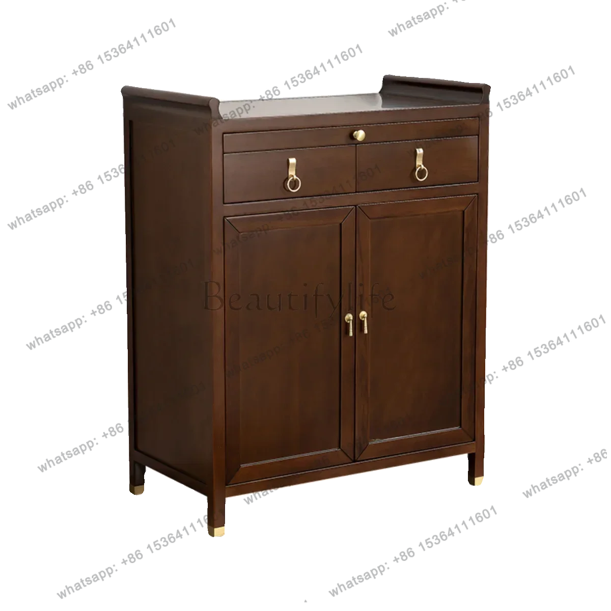 PG   solid wood offering table  table household Guan Gong Taoist ancestor Bodhisattva shrine with cabinet offering incense
