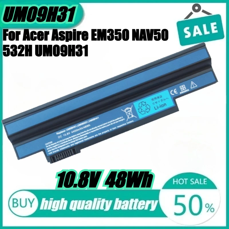 

Laptop Battery for Acer Aspire One 253h 532 AO532h 532G UM09C31 UM09G31 UM09H31 UM09H36 UM09H41 UM09G41 UM09H71