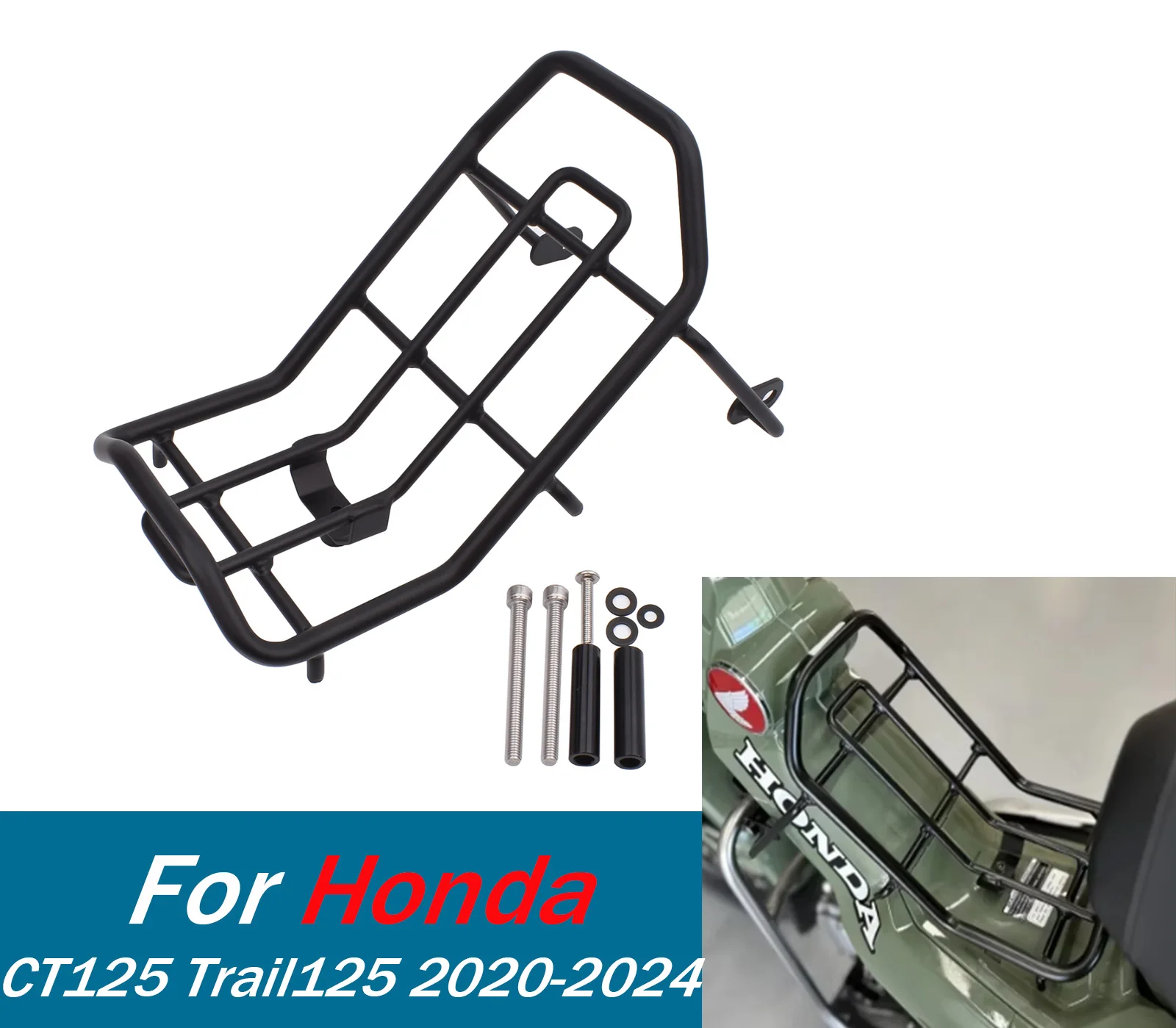 

For CT125 Trail125 Center Carrier Rack For Honda CT Trail Hunter Cub 125 2020-2024 Motorcycle Storage Luggage Rack Middle Shelf